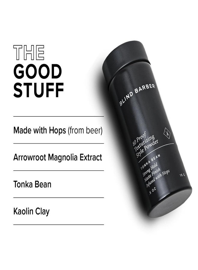 Blind Barber 80 Proof Texturizing Powder - Hair Styling Texture Powder for Men - Builds Weightless Volume - Matte Finish - Medium-to-Strong Hold Hair Products (0.5 oz) - Image 3