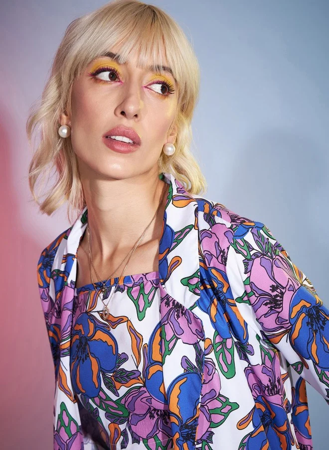 SASSAFRAS Floral Printed Co-Ord Set for Women