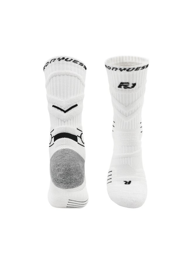 Anti-slip Professional Basketball Socks Men's Mid-barrel American Style Thickened Towel Bottom Women's Sweat-absorbent Breathable Sports Socks For Men