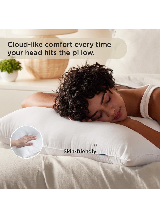 Bedsure Bedsure Standard Pillows Dorm Bedding - Bed Pillows for Sleeping Hotel Quality, Firm Standard Pillows 2 Pack, Supportive Down Alternative Pillow for Side and Back Sleeper  - Image 3