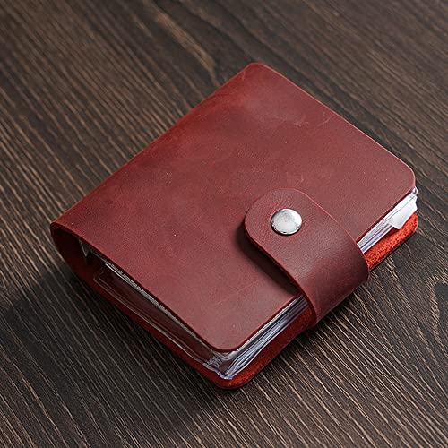 AxeWoodz A9 Genuine Leather Journal, Red Handmade Leather Pocket Size Binder Planner, Mini Vintage Leather Planner, 120 Sheets Pages, Loose Leaf 3-Ring with Snap Button Closure (Red) - Image 4