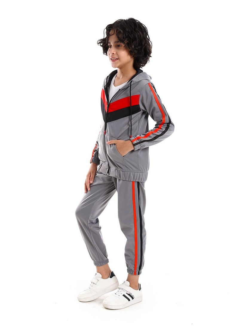 Caesar - Boys Training Suit With Pockets And Lined Design. - Image 1