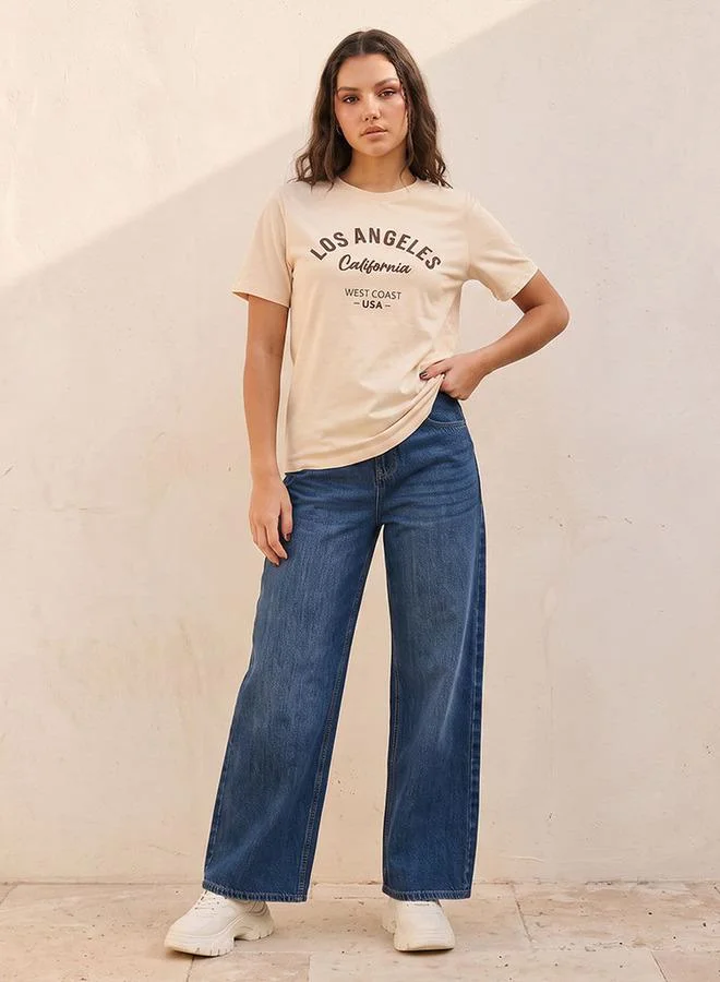Splash FAV  Denim Buttoned Waist Cotton Jeans for Women | Best Price UAE