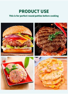 SYOSI Small Meat Patty Press Maker, (Three 2.5-inch molds) Three Patty Meat Press Triple Burger Patty Press Triple Patty Burger Press Tool Homemade Burger Patty Press for Mini Burger,Barbecue,Picnic,Camping  - Image 2