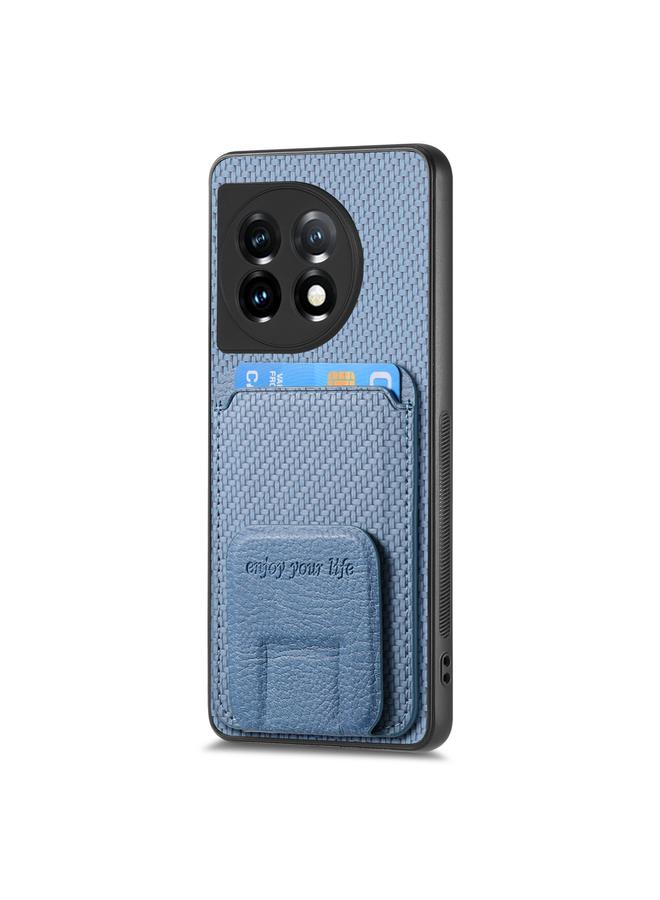 S-TOP Case For OnePlus 10T Carbon Fiber Card Bag Fold Stand Phone Case - Image 2
