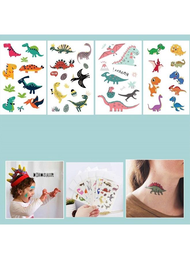 Ooopsi 250pcs Temporary Tattoos for Kids Birthday Party - Featured 4 Series of Cute Waterproof Tattoos for Boys Girls, Dinosaurs,Spaceships,Fish,unicorn - Image 3