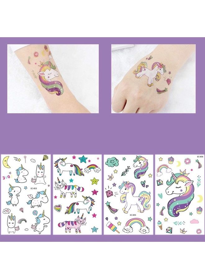 Ooopsi 250pcs Temporary Tattoos for Kids Birthday Party - Featured 4 Series of Cute Waterproof Tattoos for Boys Girls, Dinosaurs,Spaceships,Fish,unicorn - Image 4