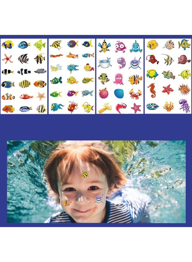 Ooopsi 250pcs Temporary Tattoos for Kids Birthday Party - Featured 4 Series of Cute Waterproof Tattoos for Boys Girls, Dinosaurs,Spaceships,Fish,unicorn - Image 5
