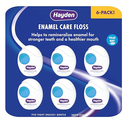 Hayden Enamel Care Dental Floss | for Sensitive Mouths | Helps Restore Enamel | Mint Flavor | 30 Yards per Unit (Pack of 6) - Image 1