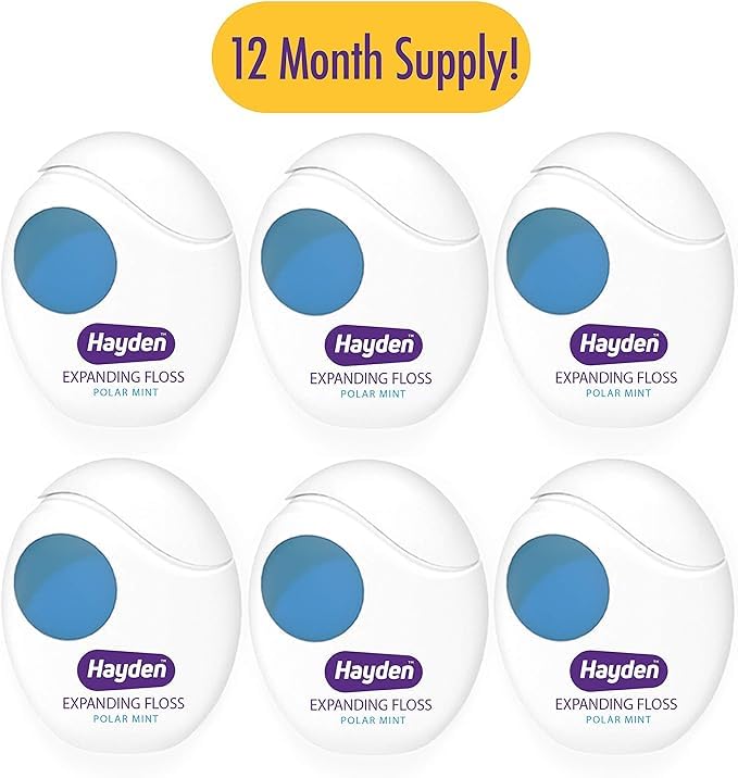 Hayden Enamel Care Dental Floss | for Sensitive Mouths | Helps Restore Enamel | Mint Flavor | 30 Yards per Unit (Pack of 6) - Image 4