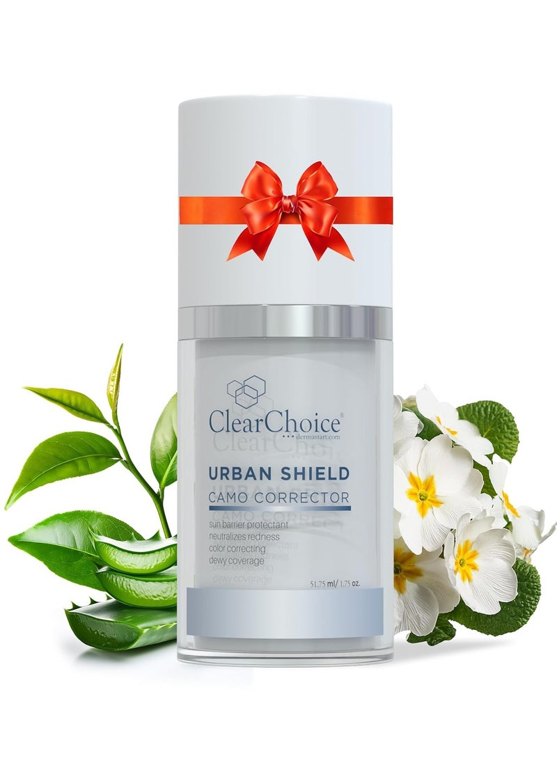 clear choice Clear Choice Urban Shield Cream Gel – Neutralizes Redness, Color Correcting for Rosacea & Acne, Zinc Oxide Sun Barrier, Antioxidant Protection, Lightweight Dewy Coverage.1.7oz 