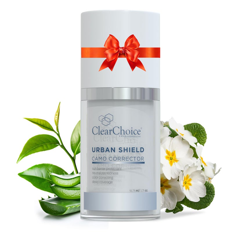 Clear Choice Urban Shield Cream Gel â€“ Neutralizes Redness, Color Correcting for Rosacea & Acne, Zinc Oxide Sun Barrier, Antioxidant Protection, Lightweight Dewy Coverage.1.7oz - Image 1