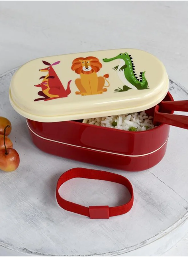 Rex London Children's bento box - Colourful Creatures