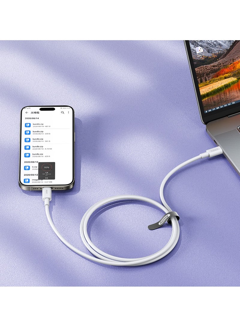 REMAX RC-C021 Marlik Series Type C to Type C, USB C, 30 W Fast PD Charging Cable, Charge Cable, Data Cable, 1M, 1 Meter, White, High quality with CE, FCC, RoHS certification - Image 3