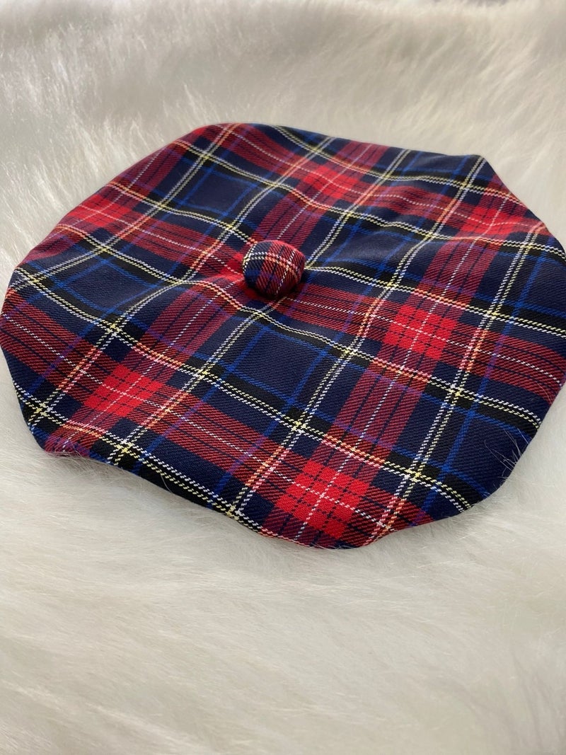 Eylülce Butik Eylülce Boutique Plaid Children's Suspender Shorts, Painter's Hat & Bow Tie Set - Cake Pop Costume  - Image 4