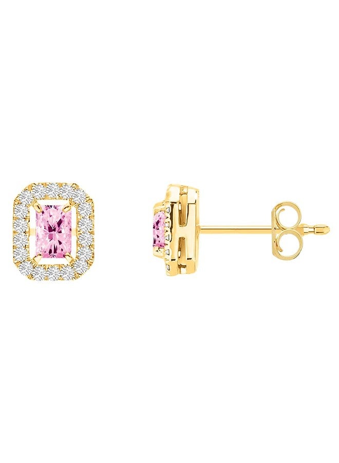 MINUTIAE Gold-Plated Contemporary Stud Earrings for Women's & Girls | Teardrop Shape Earring | Fashion Jewellery MNT0473PK_G - Image 2