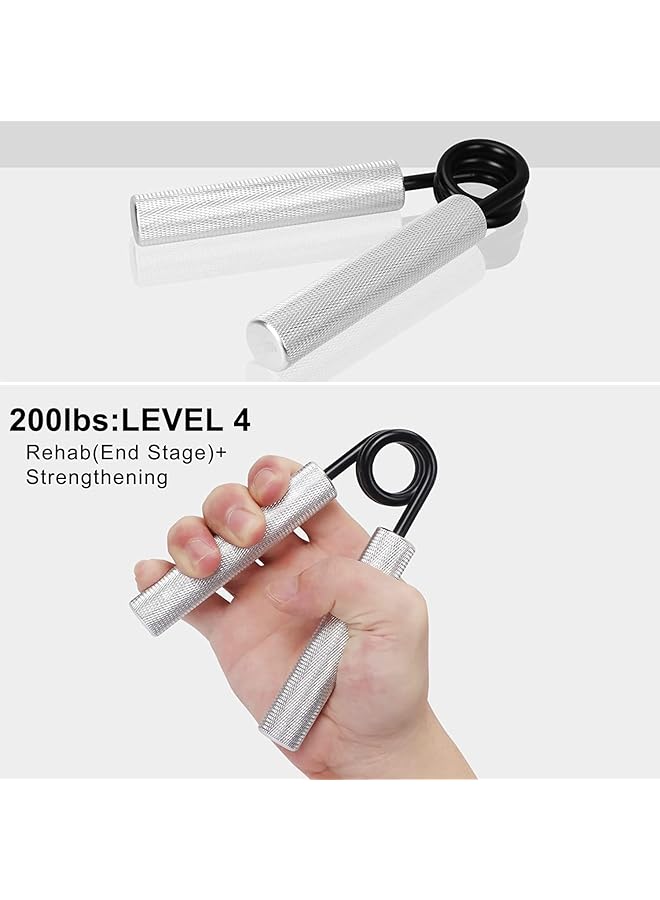 X spring Grip Strength Trainer 200 LBS Metal Hand Grip Strengthener No Slip Heavy Duty Grip Strengthener Wrist and Forearm Hand Exerciser for Muscle Building and Hand Rehabilitation Exercising - Image 4