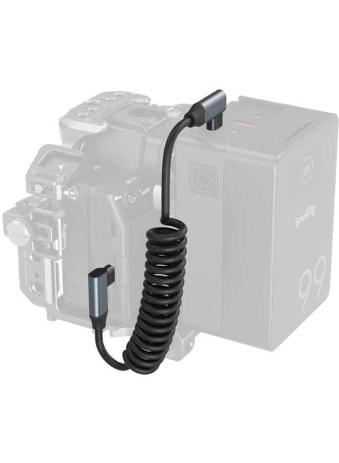 SmallRig USB-C (Angled) to USB-C (Angled) Coiled Data Cable 4793 - Image 3
