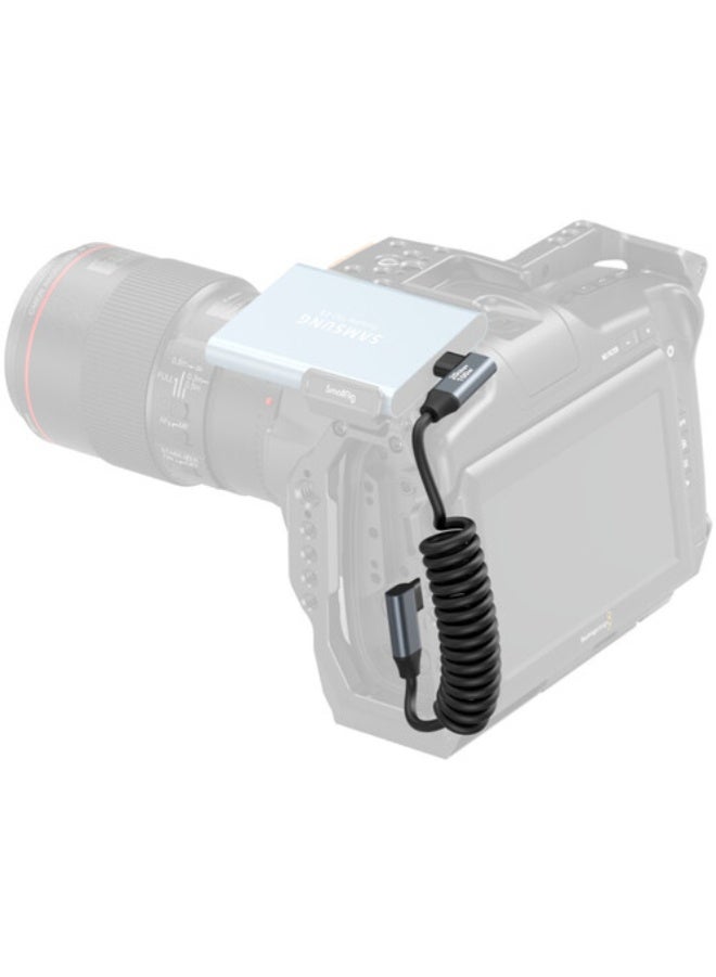 SmallRig USB-C (Angled) to USB-C (Angled) Coiled Data Cable 4793 - Image 4