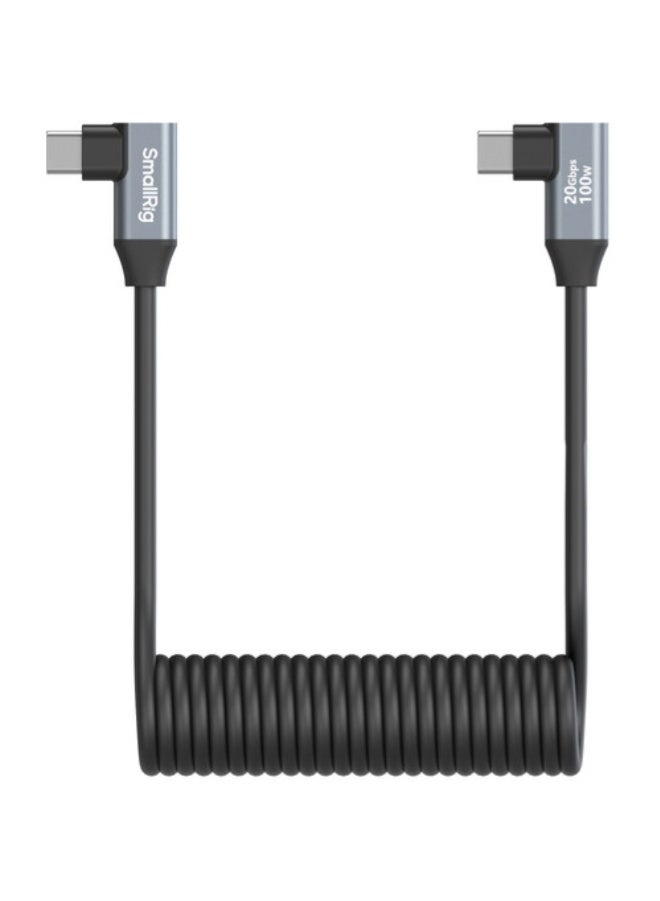SmallRig USB-C (Angled) to USB-C (Angled) Coiled Data Cable 4793 - Image 2