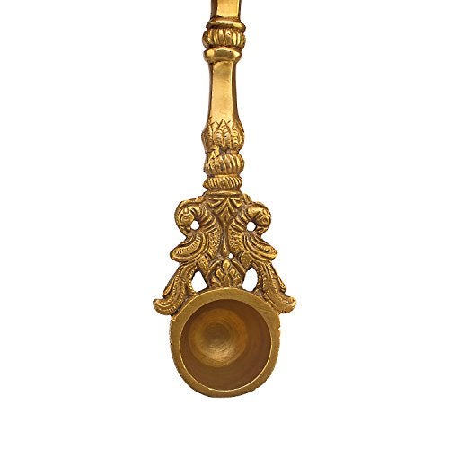 Kartique Brass Krishna Idol for Home Decor in Gold Color Height 9 Inch - Image 2