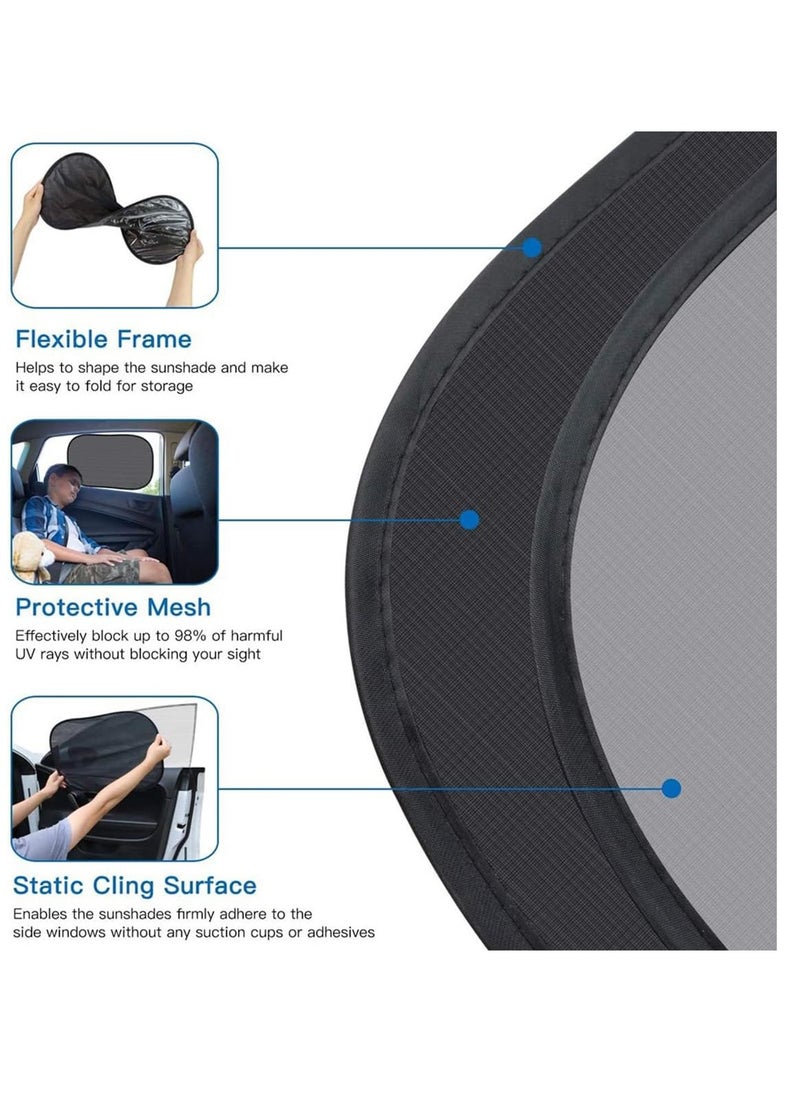 Arabest 4 Packs Car Side Window Sun Shade Foldable Sun Visor Protecter with Storage Bag, Auto Sunshades with Heat and UV Protection, Fit for Cars, SUV  - Image 2