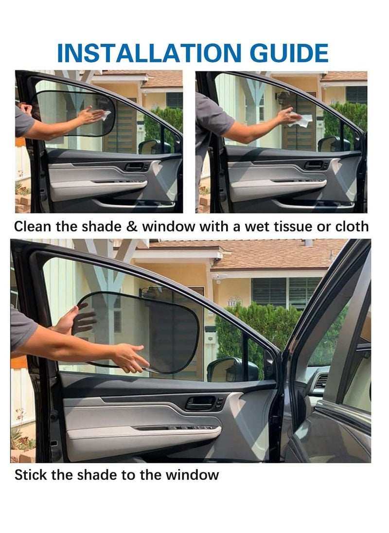 Arabest 4 Packs Car Side Window Sun Shade Foldable Sun Visor Protecter with Storage Bag, Auto Sunshades with Heat and UV Protection, Fit for Cars, SUV  - Image 3