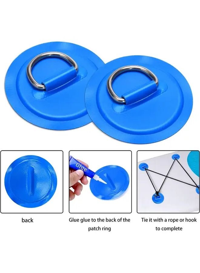 7 قطعة رقاقات حلقات D من الفولاذ المقاوم للصدأ متينة للقوارب القابلة للنفخ والزوارق واللوحات التجديفية - Image 4