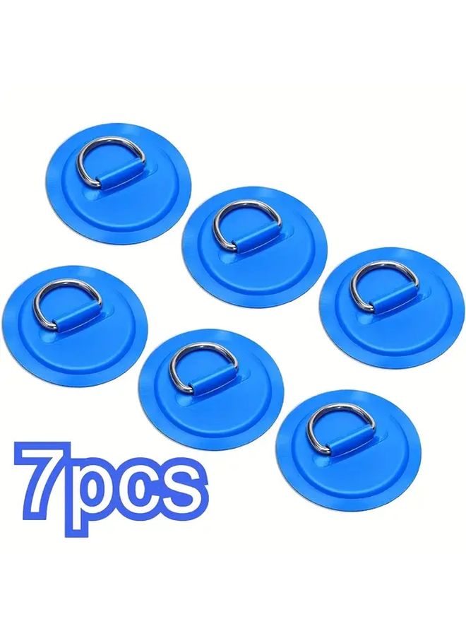 7 قطعة رقاقات حلقات D من الفولاذ المقاوم للصدأ متينة للقوارب القابلة للنفخ والزوارق واللوحات التجديفية - Image 1