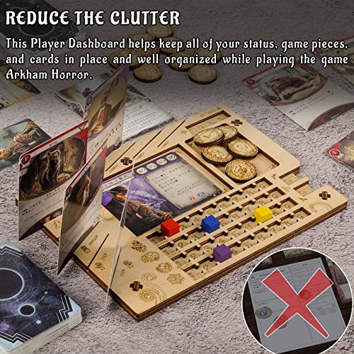 CZYY Investigator Dashboard Set of 2 Player Organization Board Wood Laser Cut Game Accessories for Arkham Horror LCG Eldritch Horror - Image 5