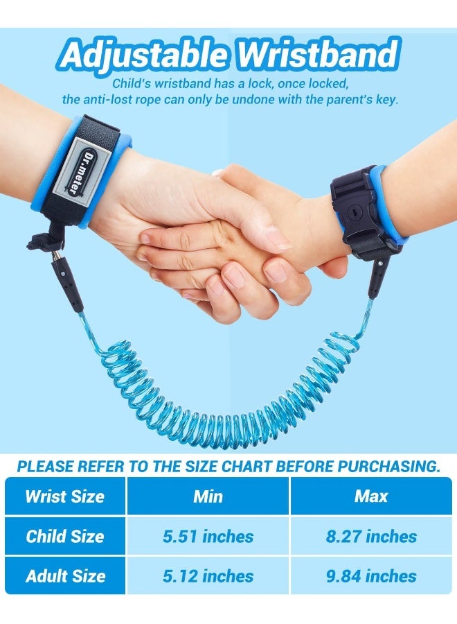 Dr.meter Anti Lost Wrist Link, 2 Pack Toddler Safety Leash with Key Lock, Reflective Child Walking Harness - Image 2