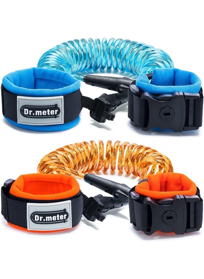 Dr.meter Anti Lost Wrist Link, 2 Pack Toddler Safety Leash with Key Lock, Reflective Child Walking Harness - Image 1