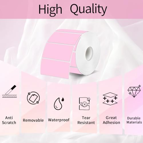STARLIBOO 3x2 inch Color Direct Thermal Label Stickers for Shipping, Barcode, Address, Compatible with Rollo Label Printer & Zebra Desktop Printers (Pink) - Image 3