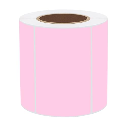 STARLIBOO 3x2 inch Color Direct Thermal Label Stickers for Shipping, Barcode, Address, Compatible with Rollo Label Printer & Zebra Desktop Printers (Pink) - Image 1
