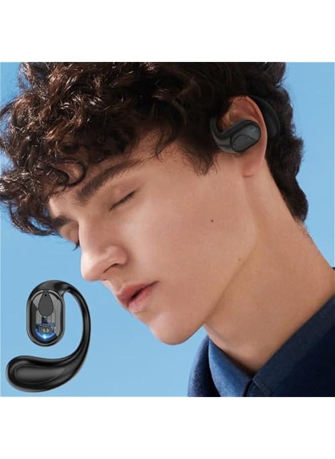 Generic Headphones Wireless Bluetooth Headphones Wireless Earphones Bluetooth Headset Mini Ear Hook Sports Loss Music Call Hidden Earplugs with Mic for Smart Phone Bluetooth Earbuds  - Image 1