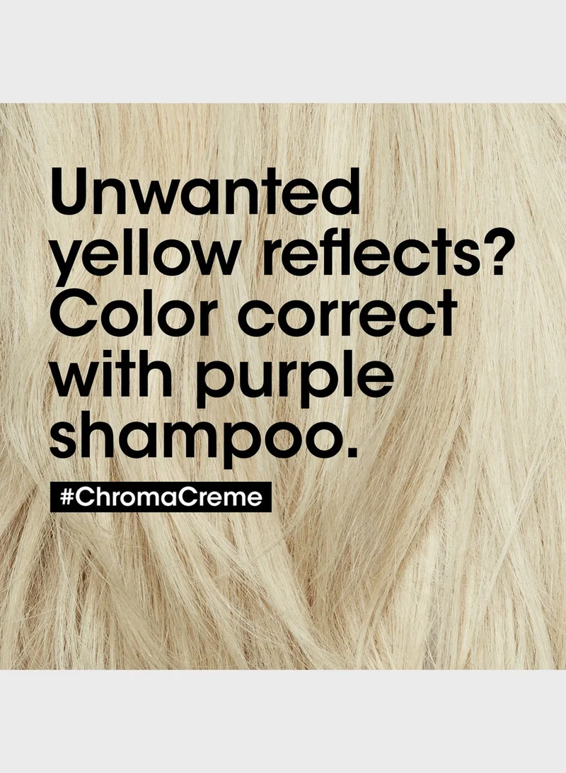 L'Oréal Professionnel Chroma Creme Purple Pigmented Shampoo - For Neutralizing Blonde Hair