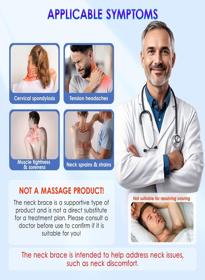 babaka Neck Brace for Neck Pain and Support, Soft Neck Brace Cervical Collar for Women & Men, Neck Support with Support Pad for Sleeping, Relieves Pain and Spine Pressure (M(11"-15")) - Image 3