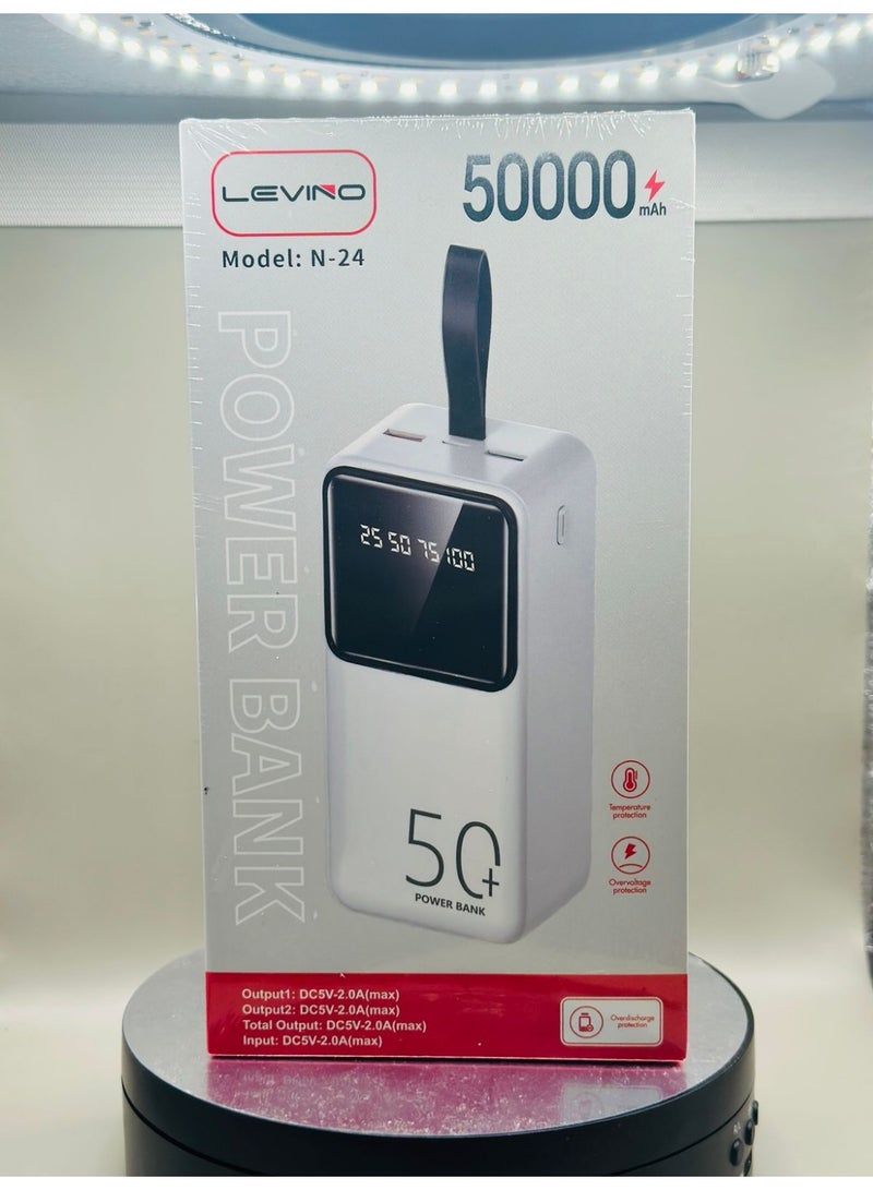 LEVINO N24 50000mAh Power Bank with Dual USB & Digital Display - Image 4