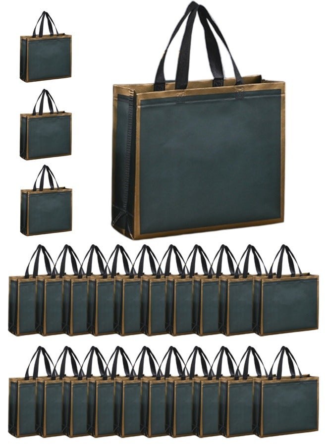 ZCM-HAPPY 24 PCS Non-Woven Foldable Shopping and Gift Bags - Moisture-Proof Color-Printed with Coated Finish (32x27x10 cm) - Image 1