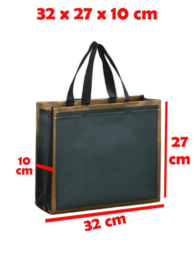 ZCM-HAPPY 24 PCS Non-Woven Foldable Shopping and Gift Bags - Moisture-Proof Color-Printed with Coated Finish (32x27x10 cm) - Image 2
