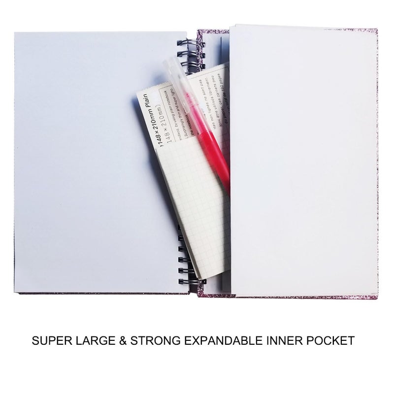 TWINKLE Spiral Notebook, Glittery Pink Journal Notebook, 2Pack Hardcover Journals for note taking, Thick Paper, 180 Pages, 8.2â€ x 6â€ - Image 3