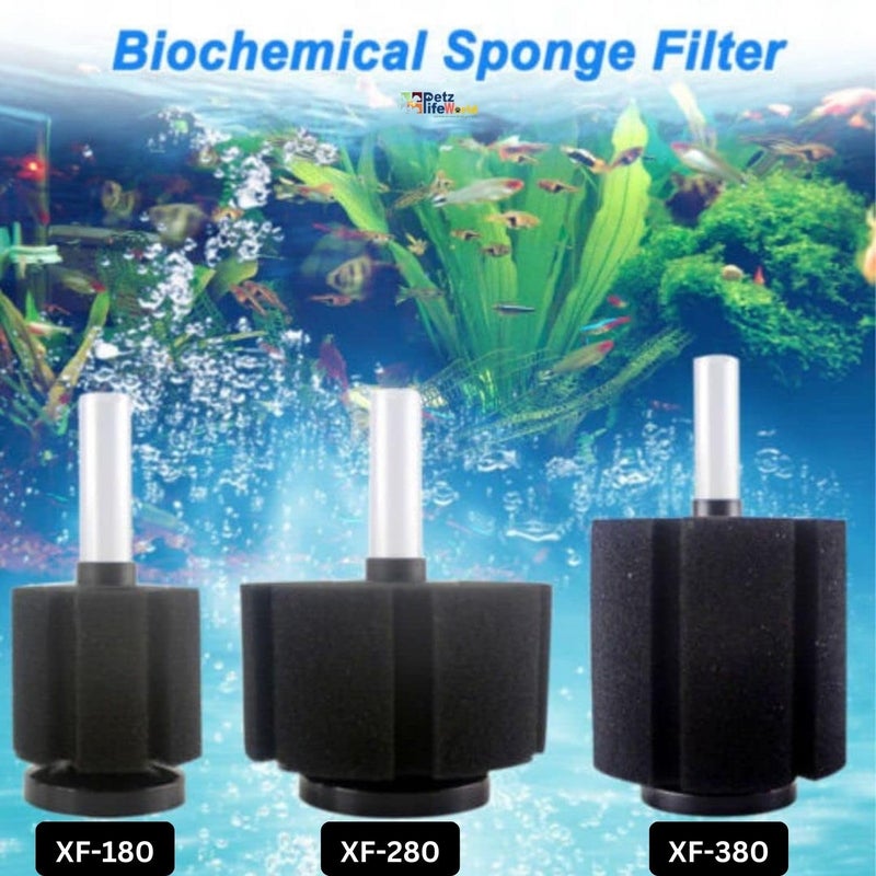 VAYINATO فلتر إسفنجي بيولوجي فائق ® (180) لحوض السمك مع خرطوم هواء بطول 2 متر مجانًا | مناسب للأجهزة المائية العذبة والمالحة (مضخة الهواء غير مشمولة) من بيتزلايف وورلد - Image 2
