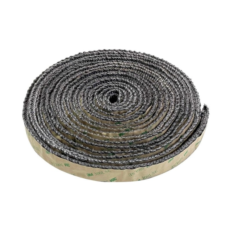 Protalwell Self Adhesive Stove Window Glass Gasket Tape 1 Width 216 Length Flat Stove Door Glass Seal Self Stick Flat Gasket Tape for Woodstove and Fireplace Window