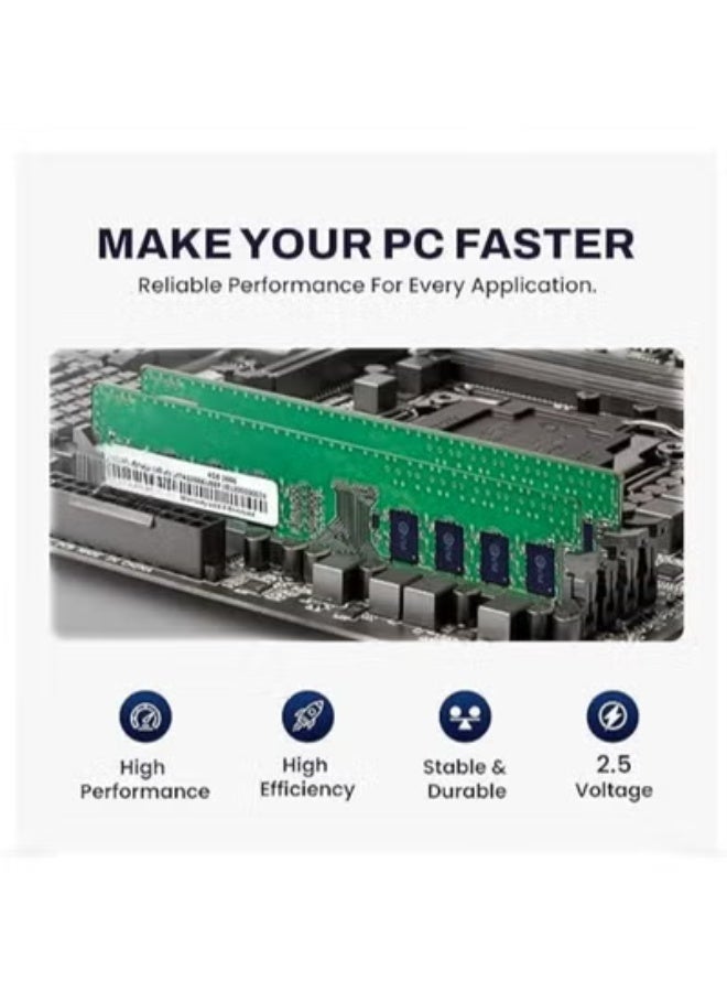 ذاكرة رام DDR4 لسطح المكتب سعة 4 جيجابايت بسرعة 2666 ميجاهرتز Long DIMM لتسريع الأداء وتحسين تعدد المهام لأجهزة الكمبيوتر المكتبية - Image 3