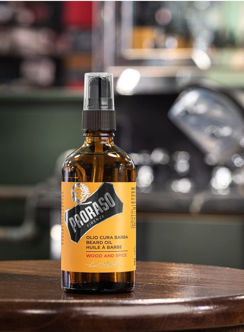 proraso Beard Oil Wood And Spice 100Ml - Image 2