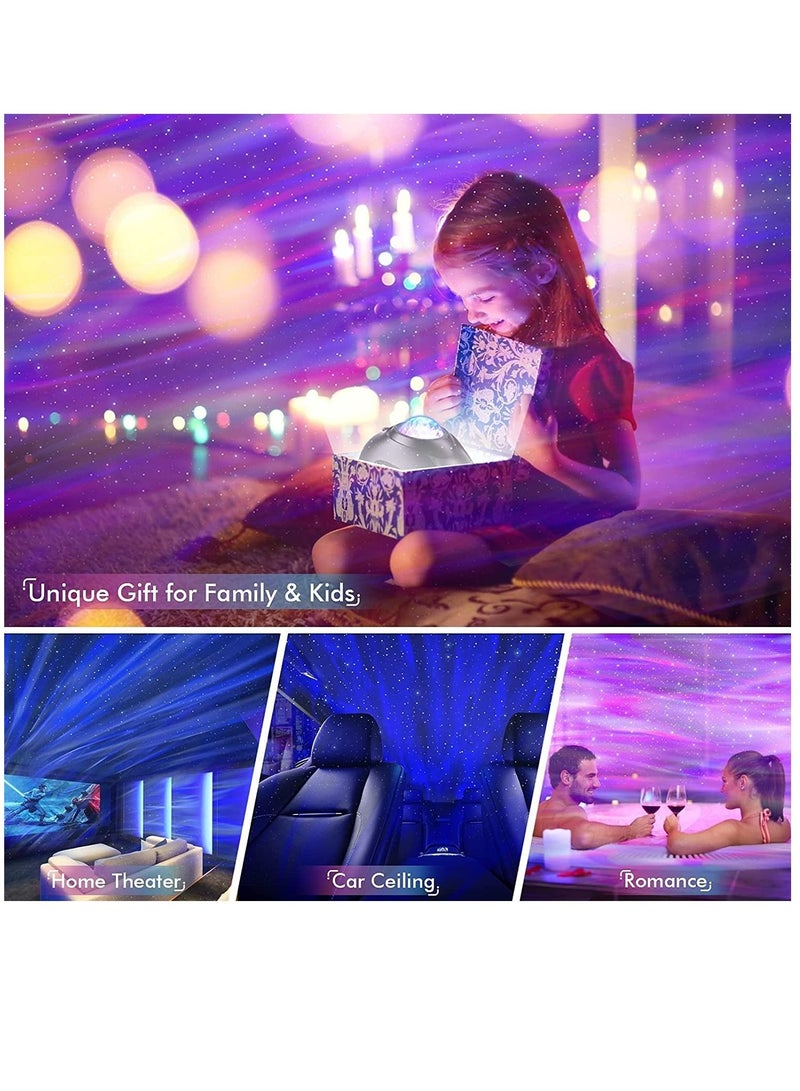 Arabest Aurora Star Sky Projector Lamp with Bluetooth Music Speaker LED Night Light for Room Decor Black - Image 4