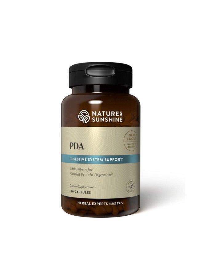 Nature's Sunshine Pda Combination 180 Capsules  Hydrochloric Acid And Pepsin Supplement That Helps Break Down Proteins In The Digestive Tract - Image 1