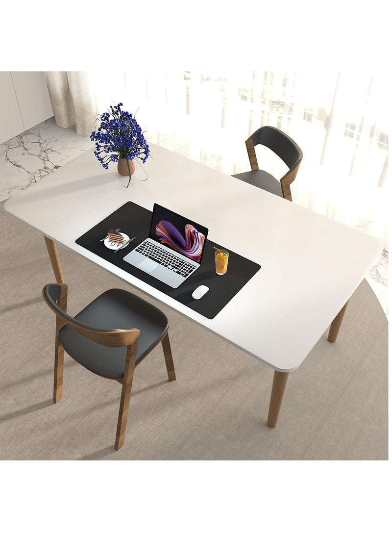 Leather Desk Pad Protector, Mouse Pad, Office Desk Mat, Non-Slip PU Leather Desk Blotter, Laptop Desk Pad, Waterproof Desk Writing Pad for Office and Home (800 * 400mm) Black  - Image 5