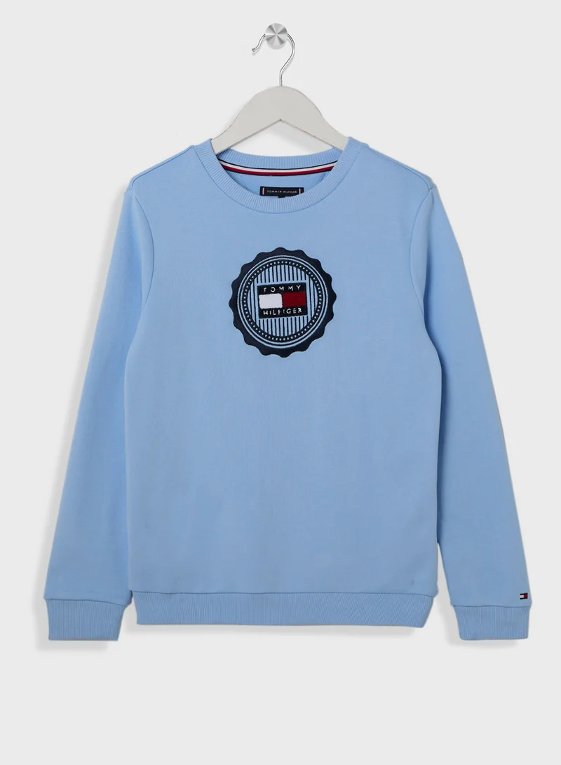 TOMMY HILFIGER STAMP EMBROIDERY REG SWEATSHIRT