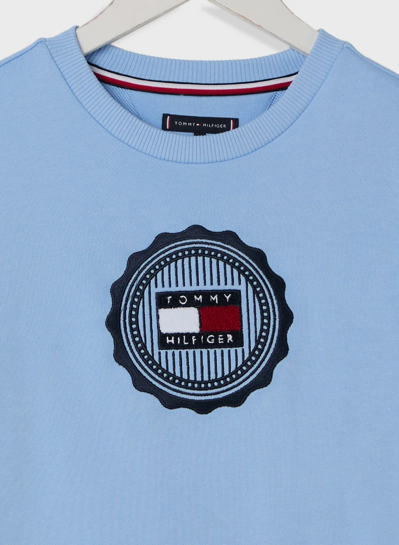 TOMMY HILFIGER STAMP EMBROIDERY REG SWEATSHIRT